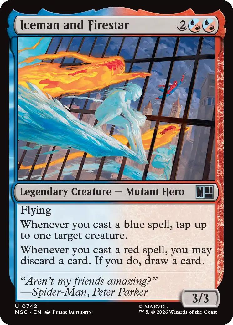 Iceman and Firestar [742] [Jumpstart] [Marvel Super Heroes: Commander] [Non-Foil]