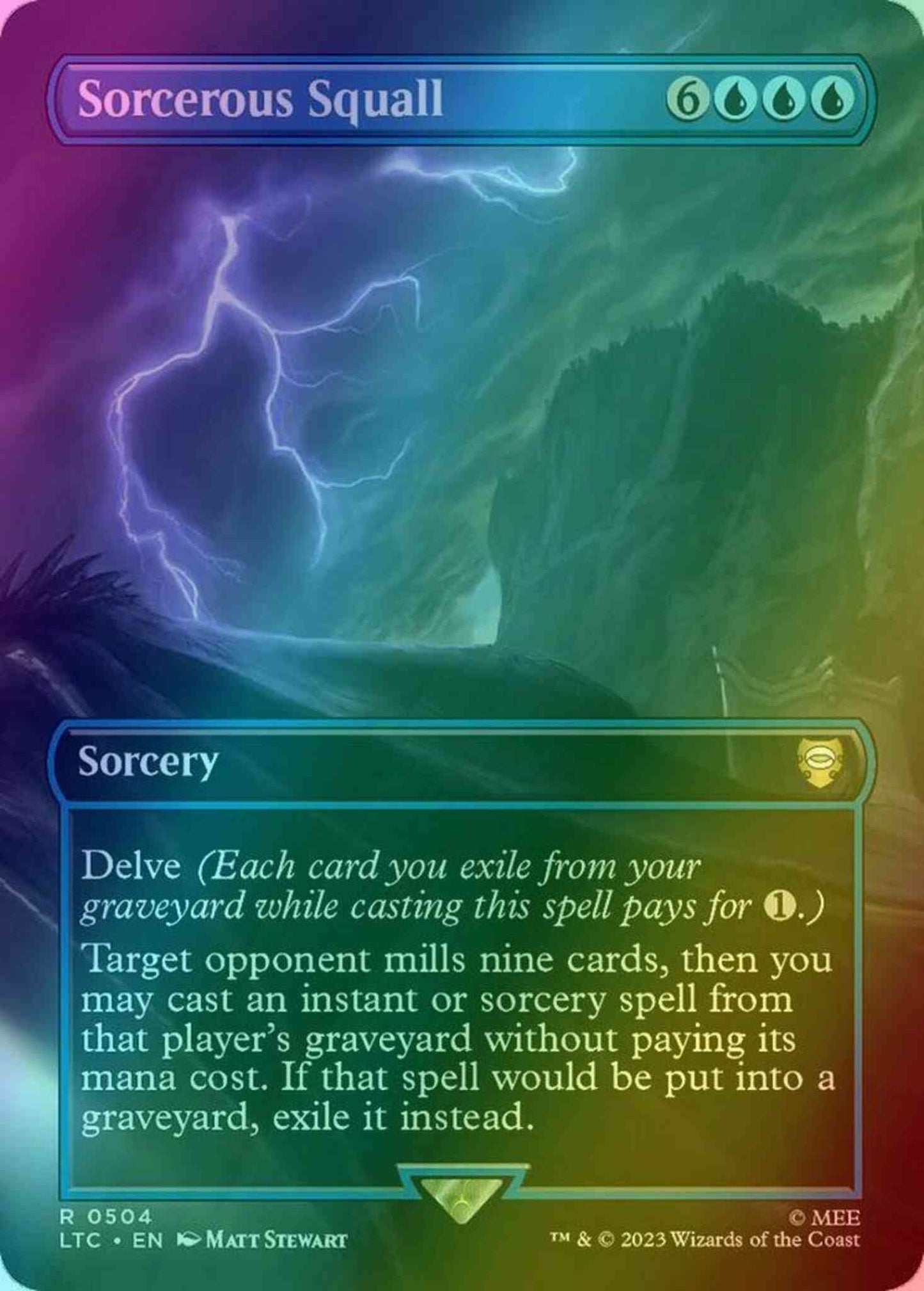 Sorcerous Squall [504] [Borderless] [The Lord of the Rings: Tales of Middle-earth: Commander] [Foil]