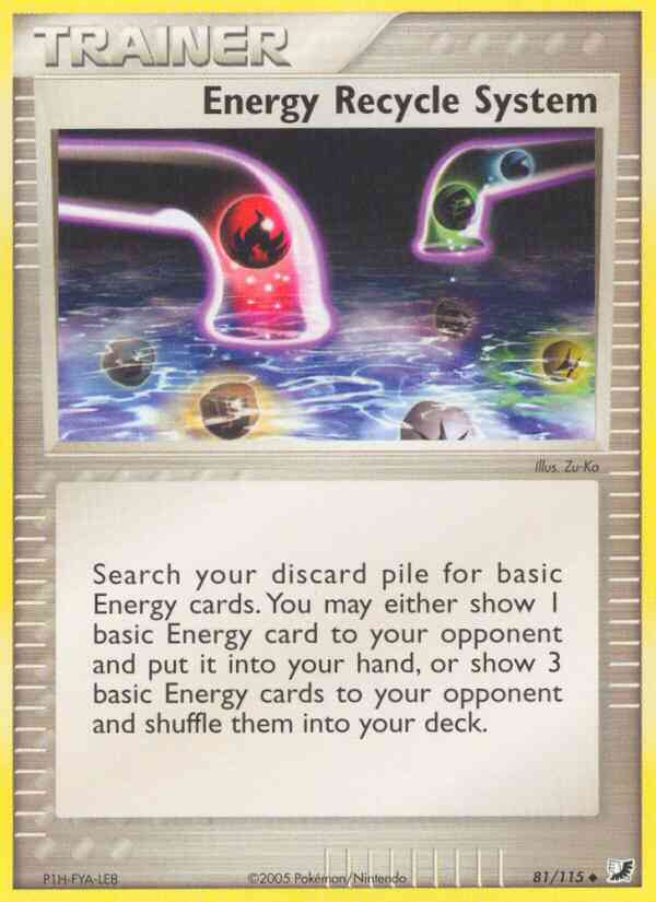 Energy Recycle System - 81/115 - Uncommon [ex10-81] [Non-Holo]