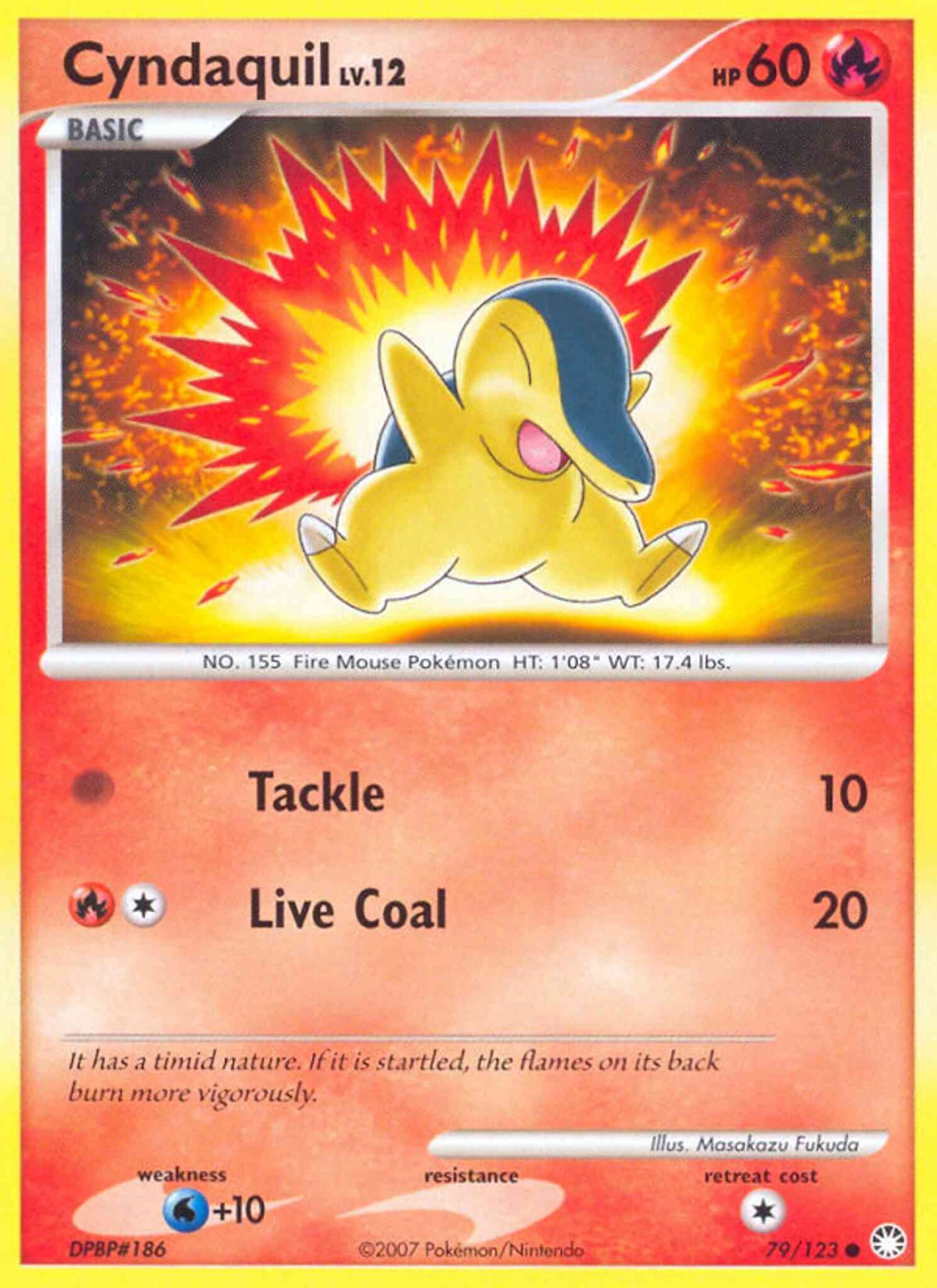 Cyndaquil - 79/123 - Common [dp2-79] [Non-Holo]