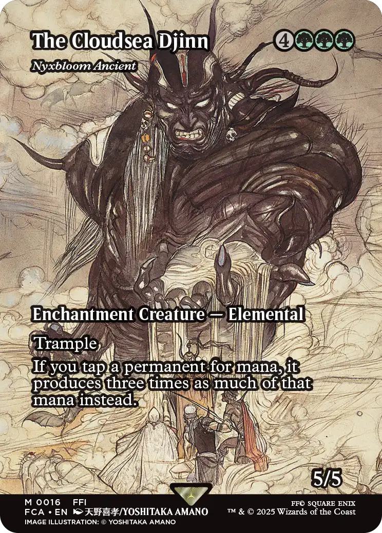 The Cloudsea Djinn - Nyxbloom Ancient [16] [Borderless] [FINAL FANTASY: Through the Ages] [Non-Foil]