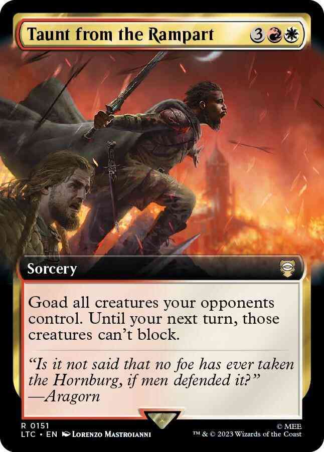 Taunt from the Rampart [151] [Extended Art] [The Lord of the Rings: Tales of Middle-earth: Commander] [Non-Foil]