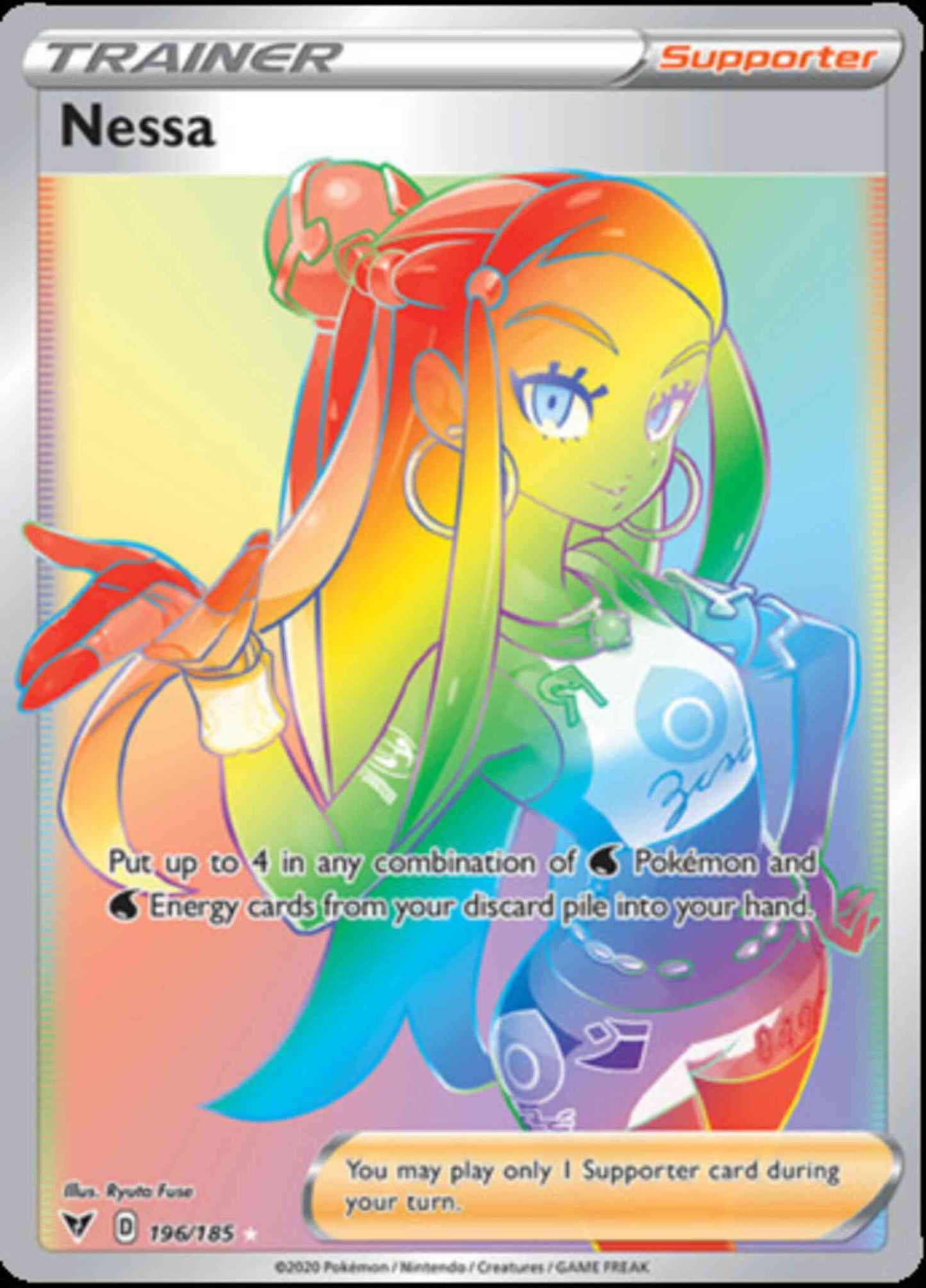 Nessa - 196/185 - Rare Rainbow [swsh4-196] [Secret]