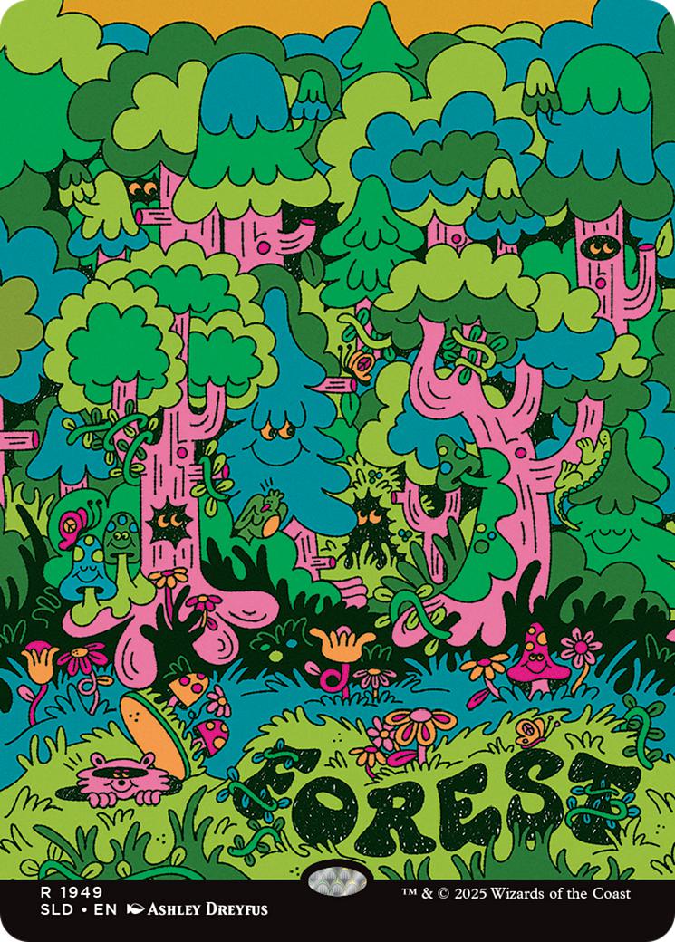Forest [1949] [Borderless] [Flower Power] [Secret Lair Drop] [Non-Foil]