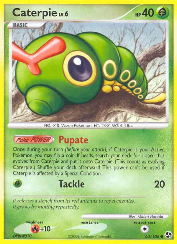 Caterpie - 63/106 - Common [dp4-63] [Reverse Holo]