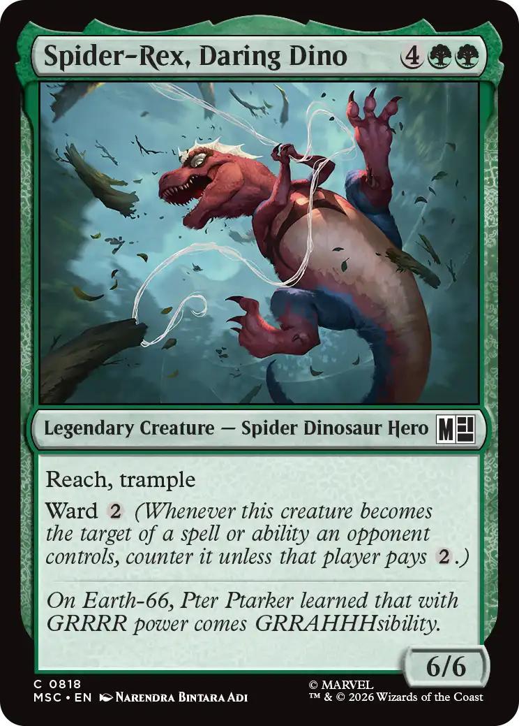 Spider-Rex, Daring Dino [818] [Jumpstart] [Marvel Super Heroes: Commander] [Non-Foil]