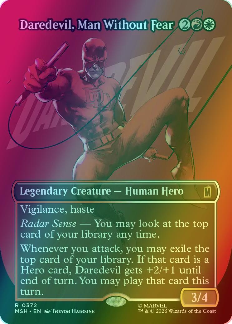 Daredevil, Man Without Fear [372] [Borderless] [Logo] [Marvel Super Heroes] [Foil]