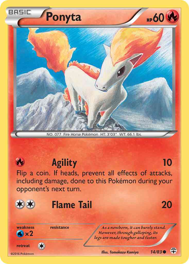 Ponyta - 14/83 - Common [g1-14] [Non-Holo]