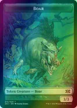 Boar Token (15) // Soldier Token (07) [Double Masters 2022: Tokens] [Foil]