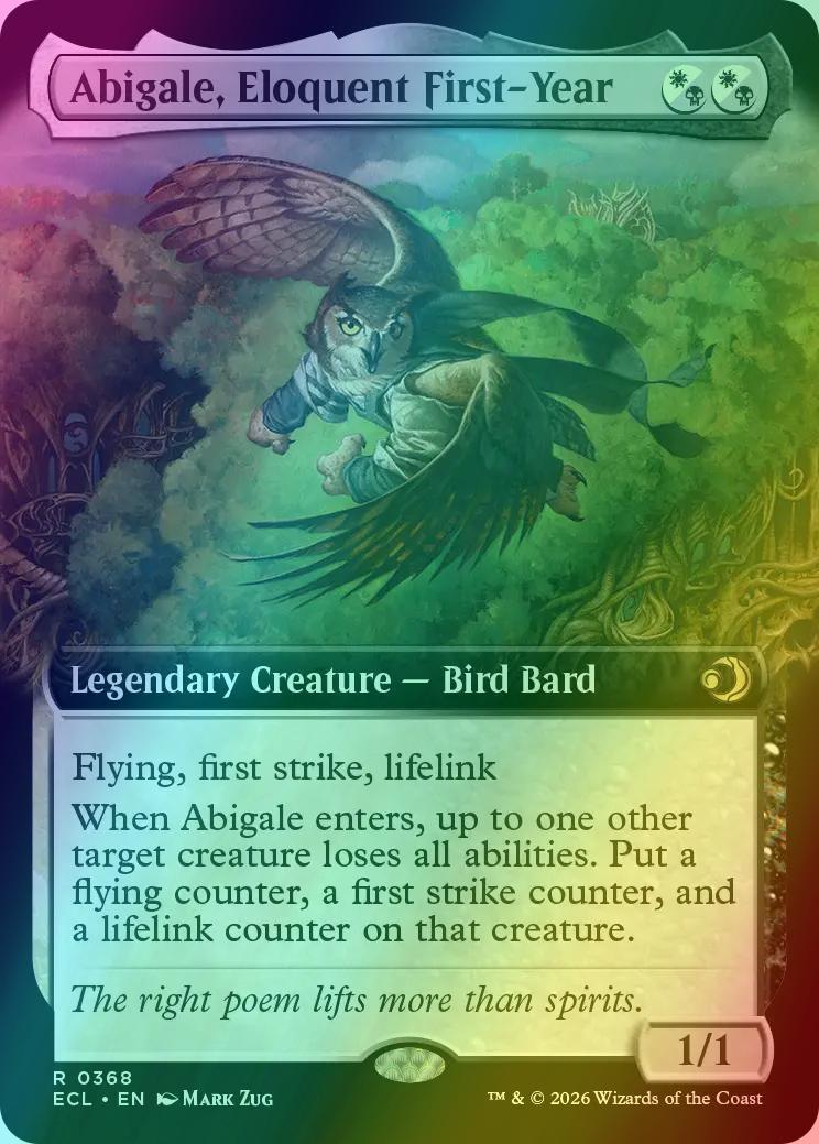 Abigale, Eloquent First-Year [368] [Extended Art] [Lorwyn Eclipsed] [Foil]