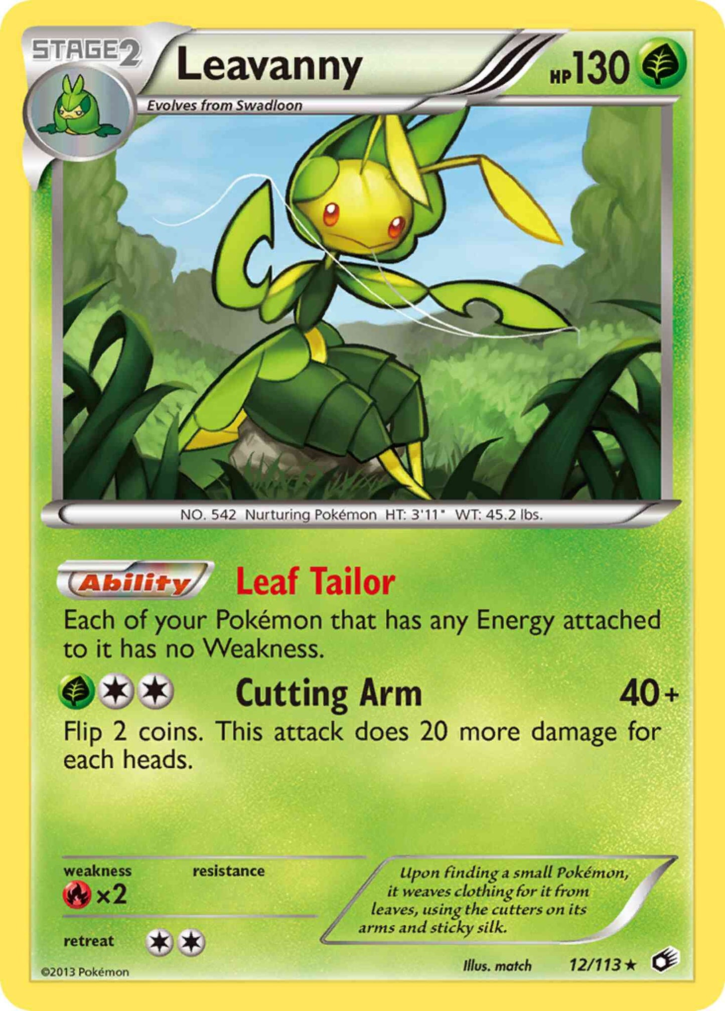 Leavanny - 12/113 - Rare Holo [bw11-12] [Holo]