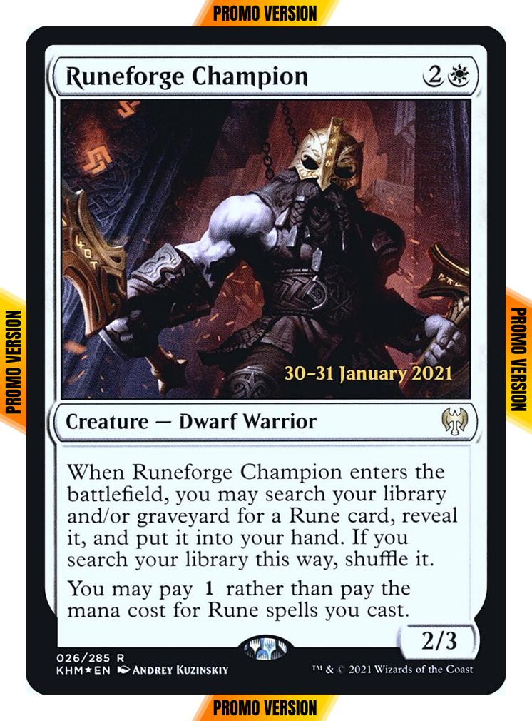 Runeforge Champion [Prerelease] [26s] [Kaldheim Promos] [Foil]