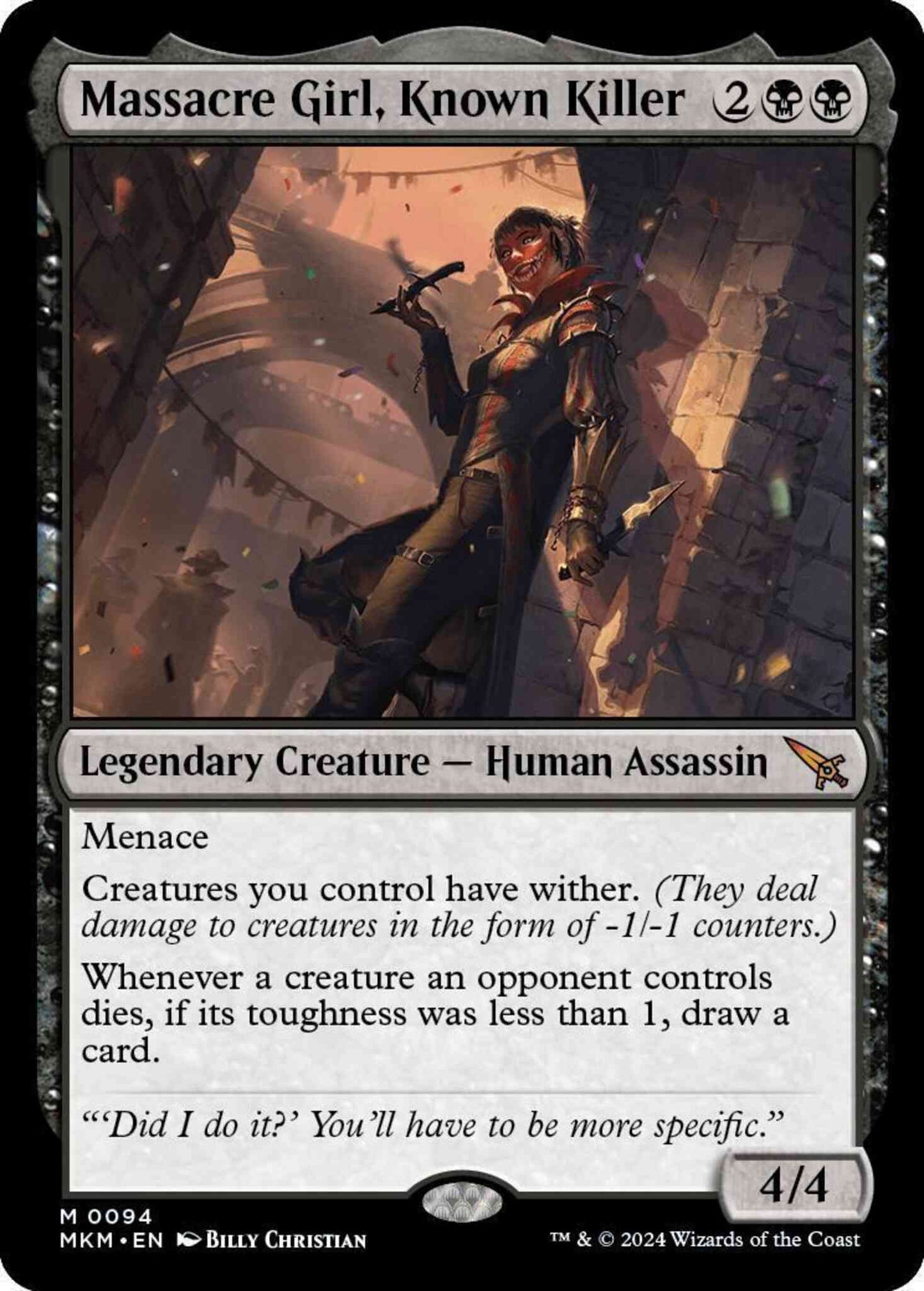 Massacre Girl, Known Killer [94] [Murders at Karlov Manor] [Non-Foil]