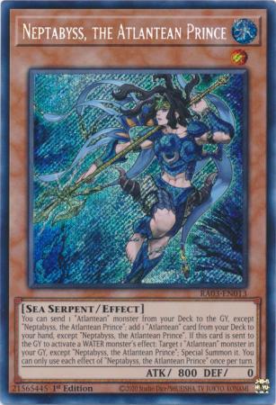 Neptabyss, the Atlantean Prince - RA03-EN013 - Secret Rare - 1st Edition