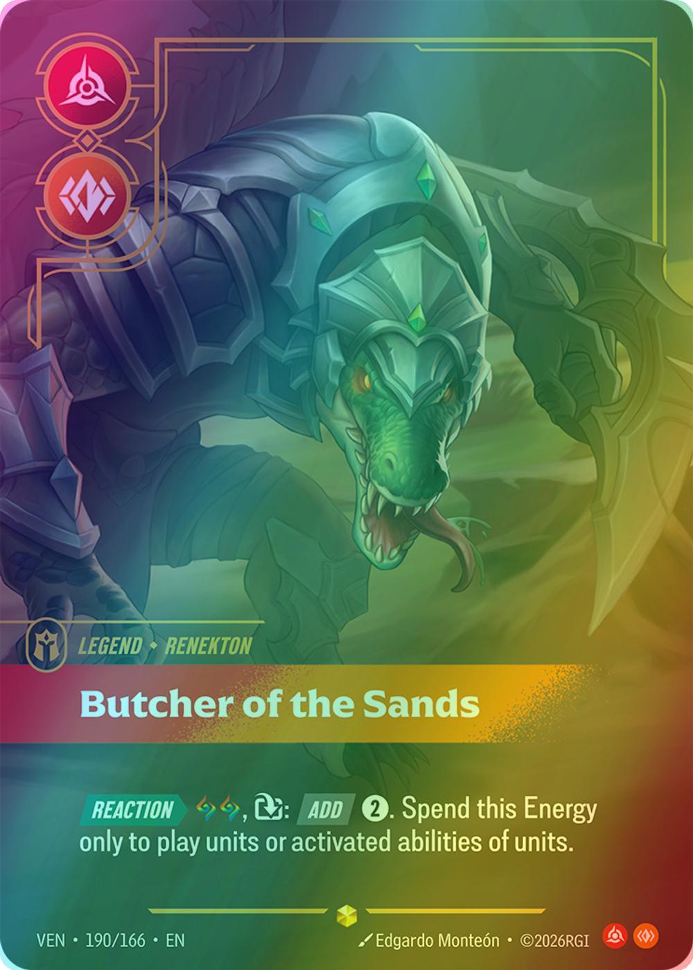 Butcher of the Sands (Renekton) (Overnumbered) - 190/166 [Vendetta] [Foil]