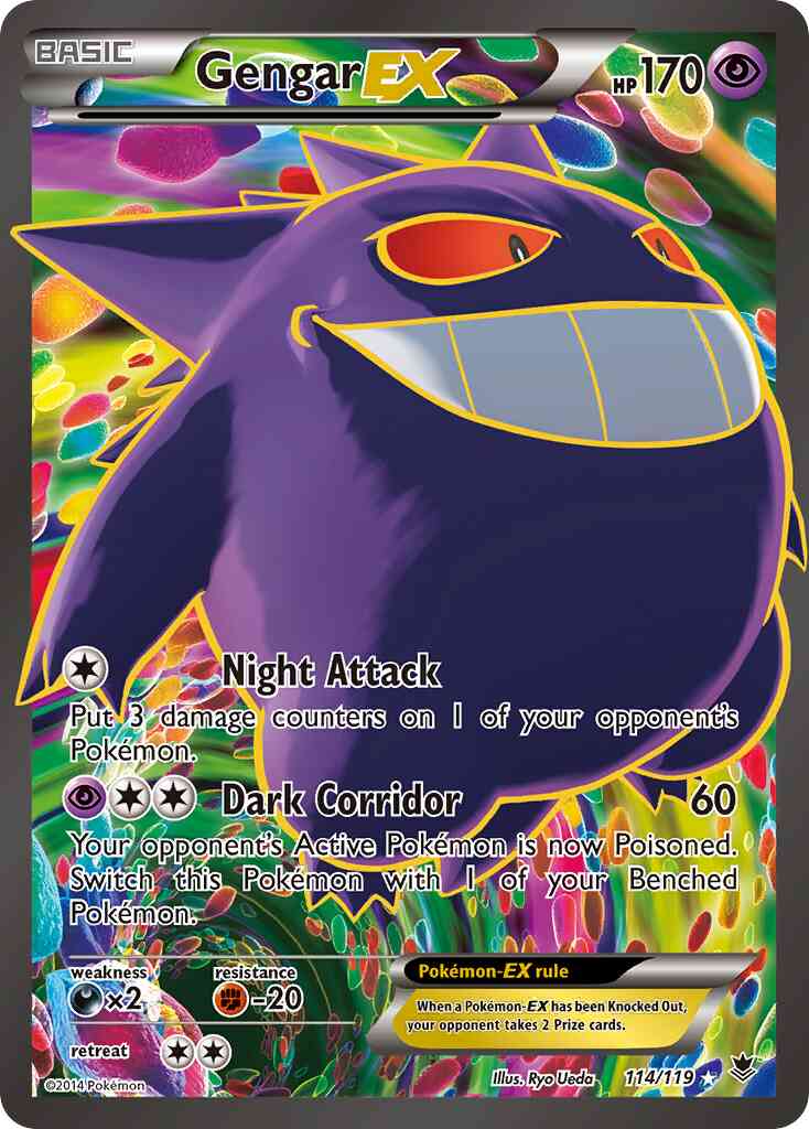 Gengar-EX - 114/119 - Rare Ultra [xy4-114] [Ultra]