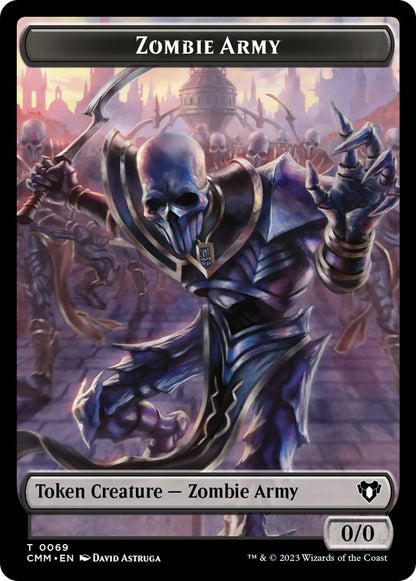 Human Warrior Token (63) // Zombie Army Token (69) [Commander Masters: Tokens] [Non-Foil]