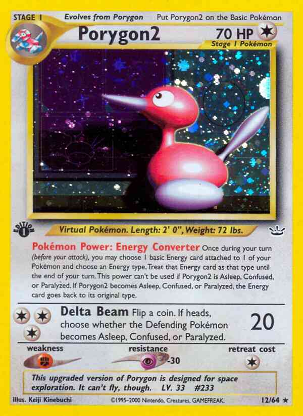 Porygon2 - 12/64 - Rare - 1st Edition [neo3-12] [Holo]