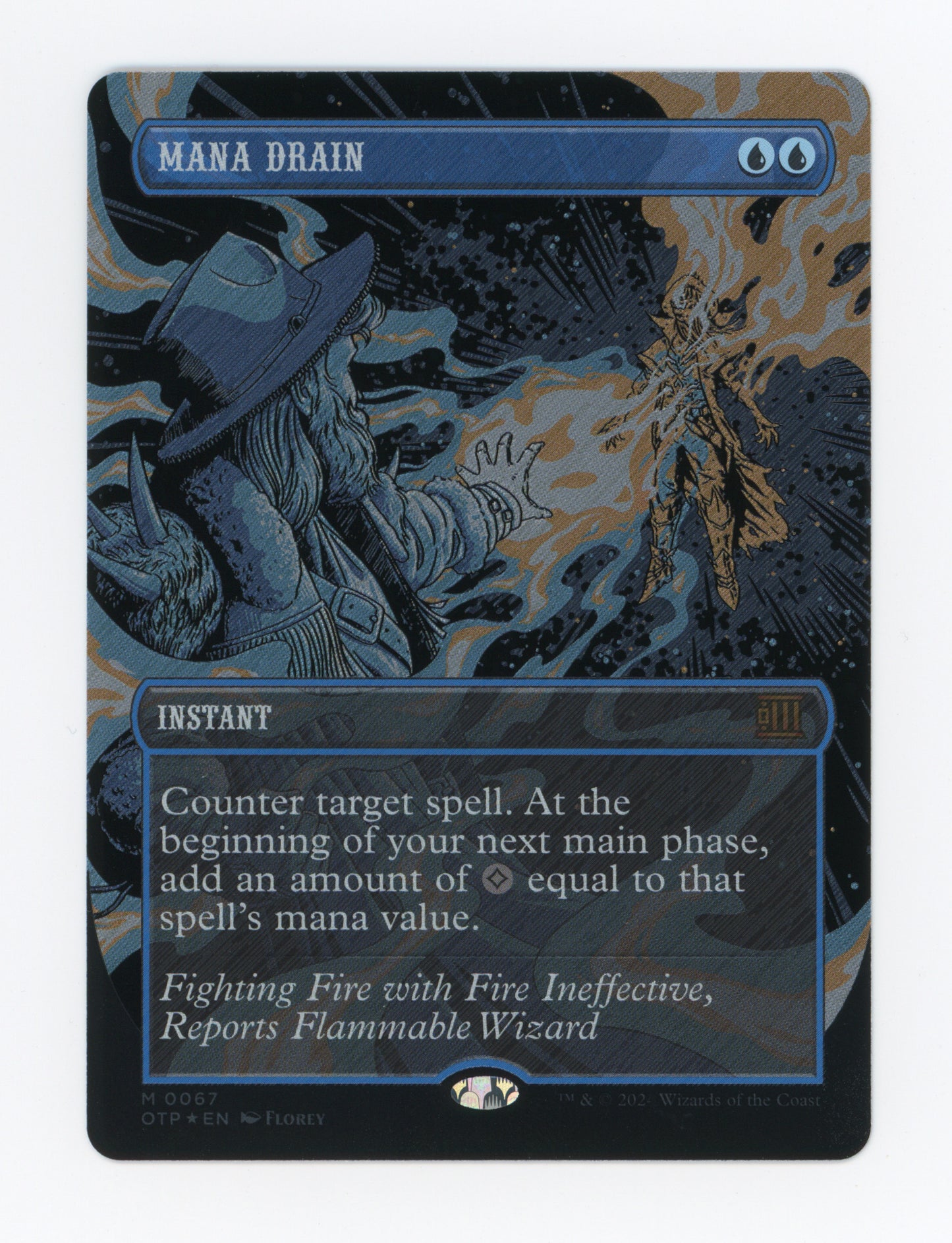 Mana Drain — Borderless|Textured Foil — ID 19092