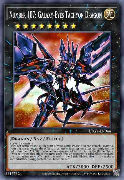Number 107: Galaxy-Eyes Tachyon Dragon - MAGO-EN062 - Rare - 1st Edition