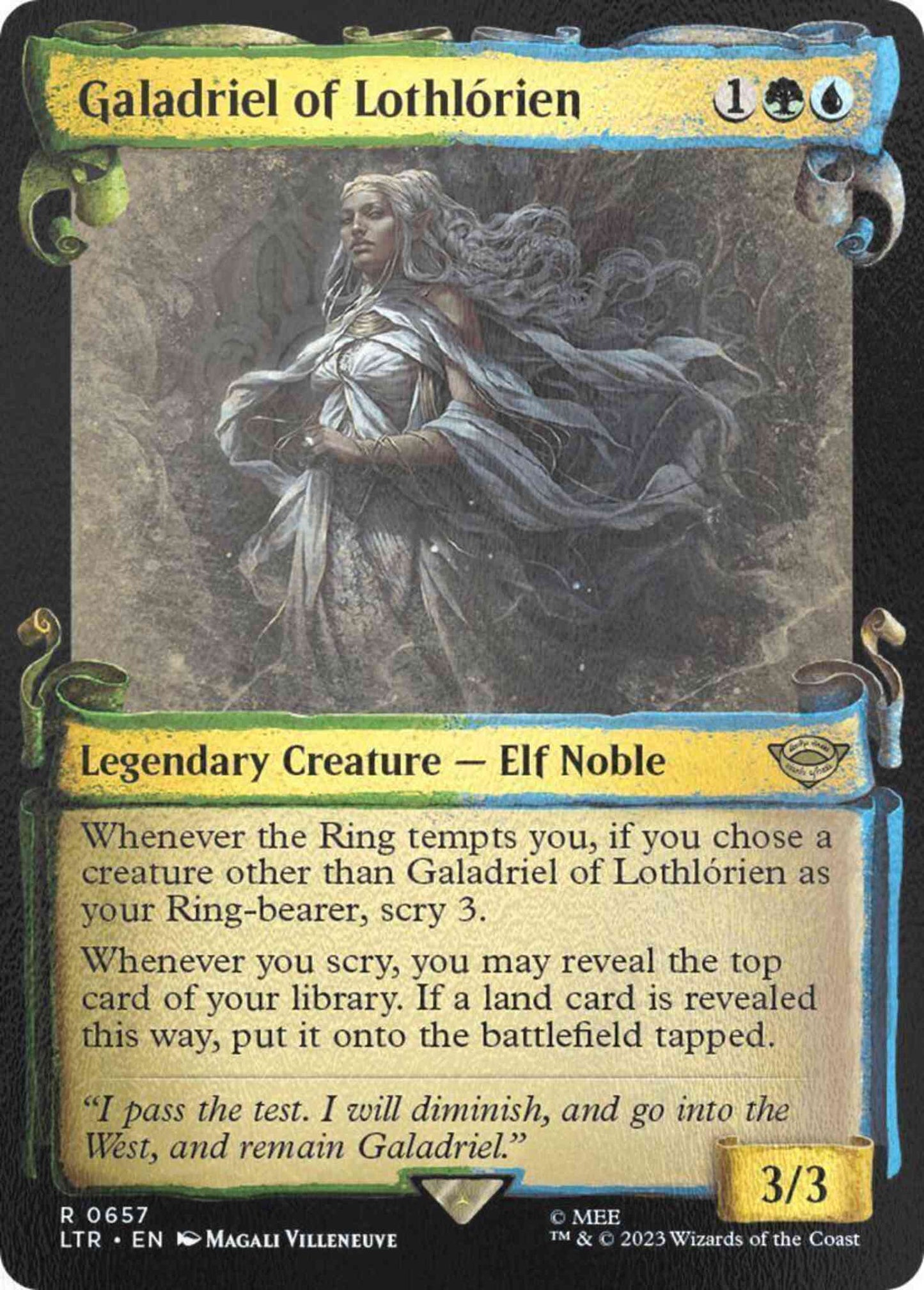 Galadriel of Lothlórien [657] [Scrolls Showcase] [The Lord of the Rings: Tales of Middle-earth] [Silver Foil]