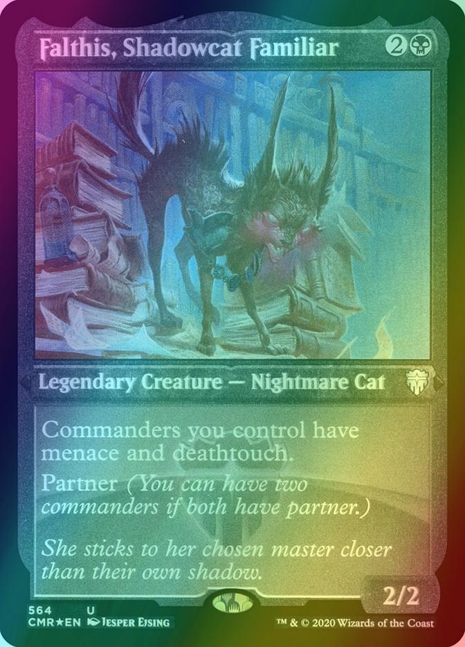 Falthis, Shadowcat Familiar [564] [Commander Legends] [Etched Foil]