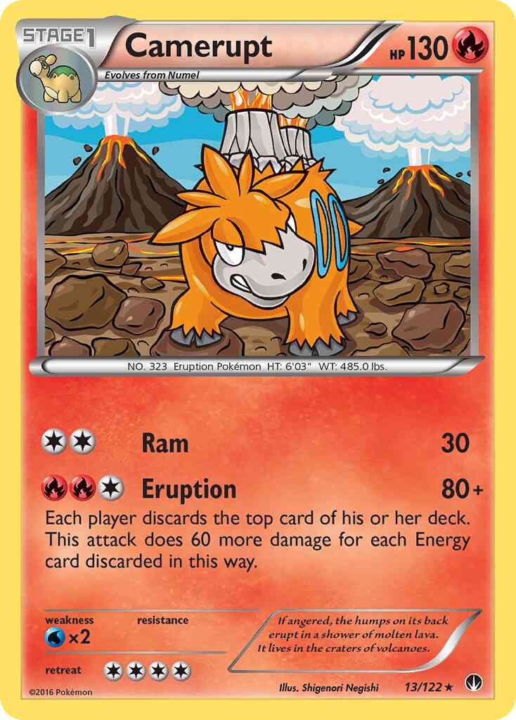 Camerupt - 13/122 - Rare [xy9-13] [Reverse Holo]
