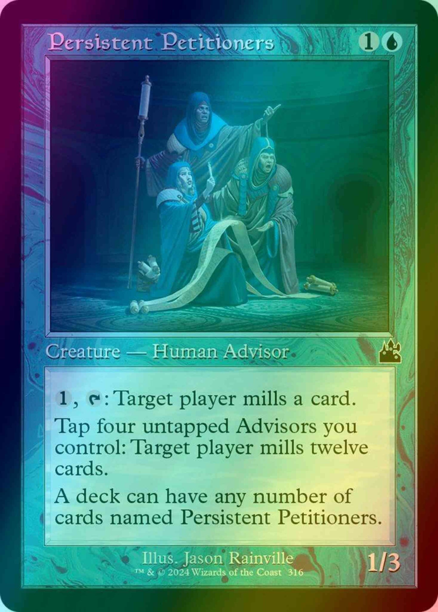 Persistent Petitioners [316] [Retro Frame] [Ravnica Remastered] [Foil]