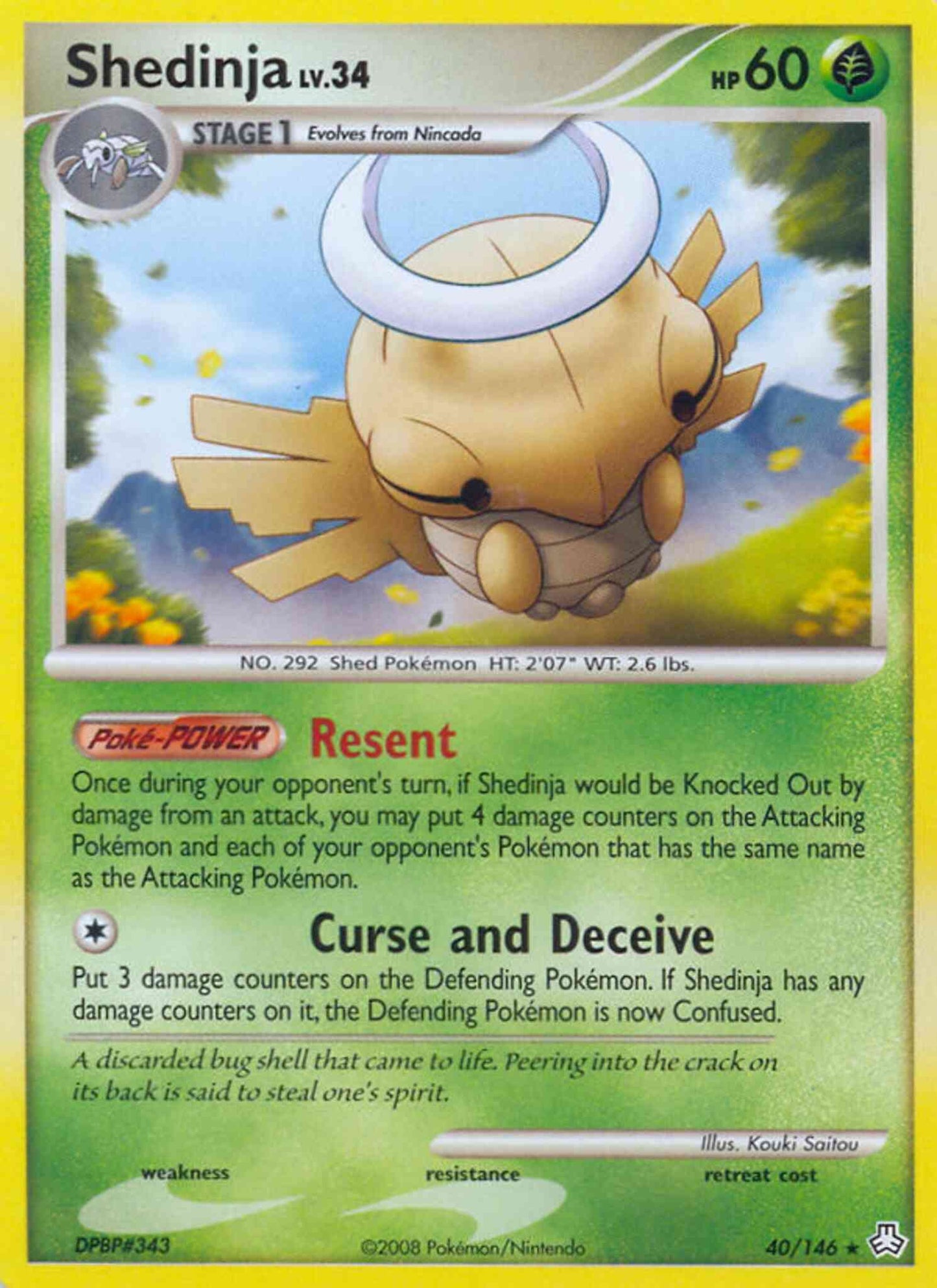 Shedinja - 40/146 - Rare [dp6-40] [Reverse Holo]