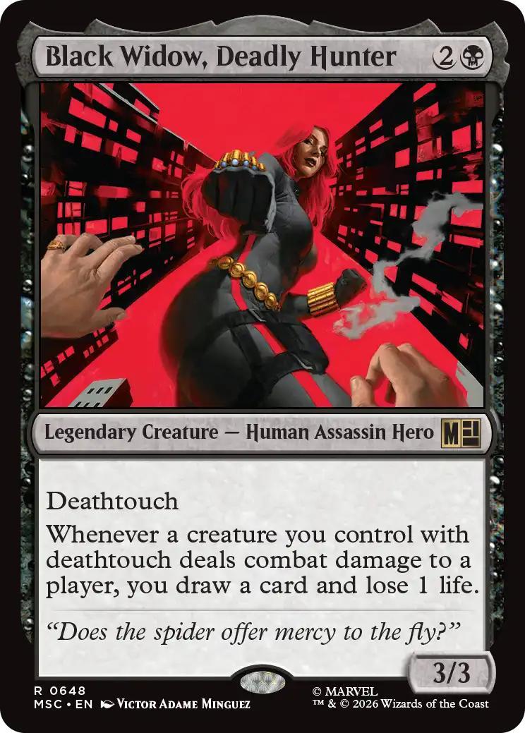 Black Widow, Deadly Hunter [648] [Jumpstart] [Marvel Super Heroes: Commander] [Non-Foil]