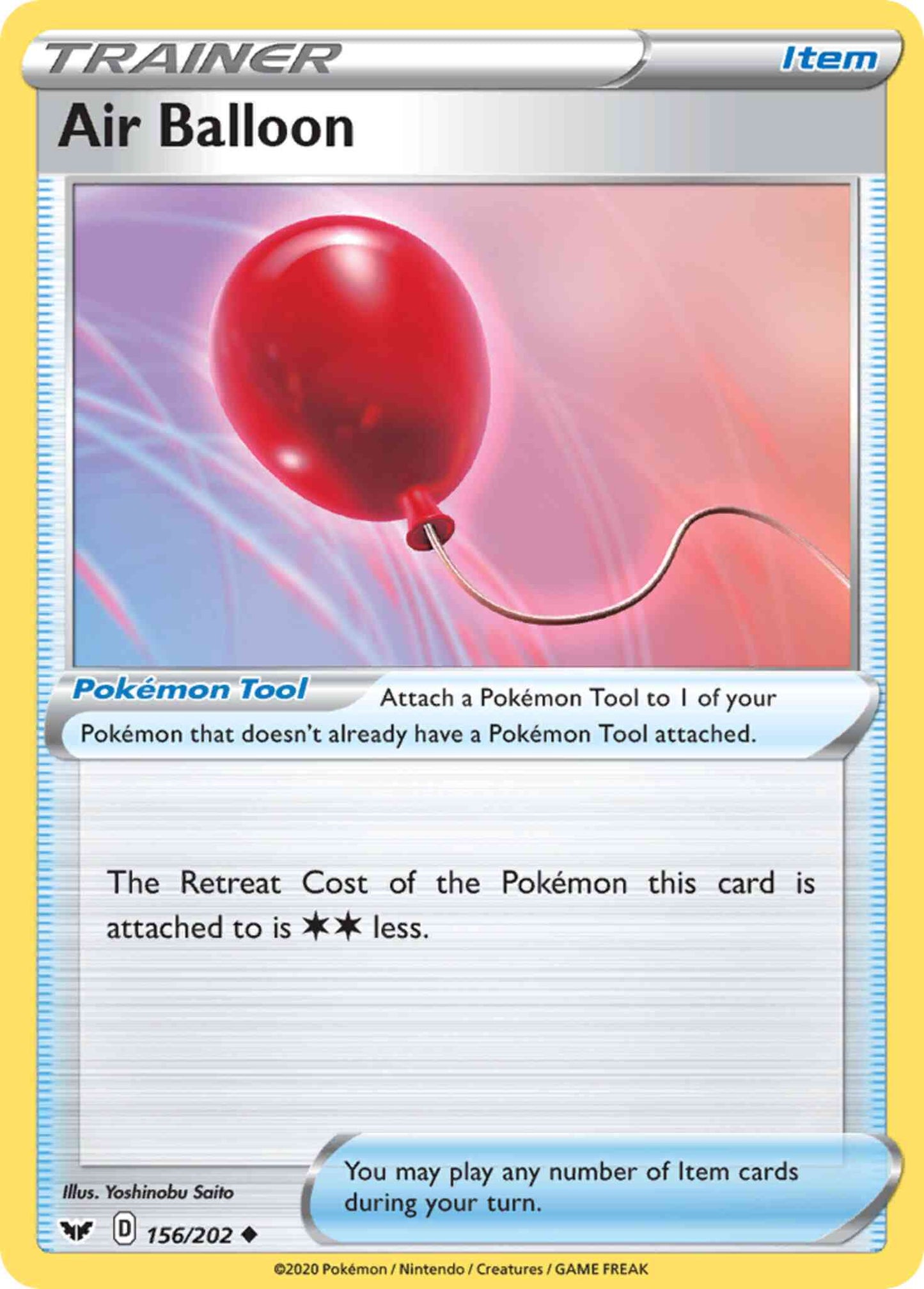 Air Balloon - 156/202 - Uncommon [swsh1-156] [Reverse Holo]