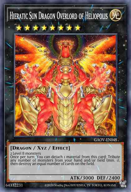 Hieratic Sun Dragon Overlord of Heliopolis - GAOV-EN048 - Secret Rare - Unlimited