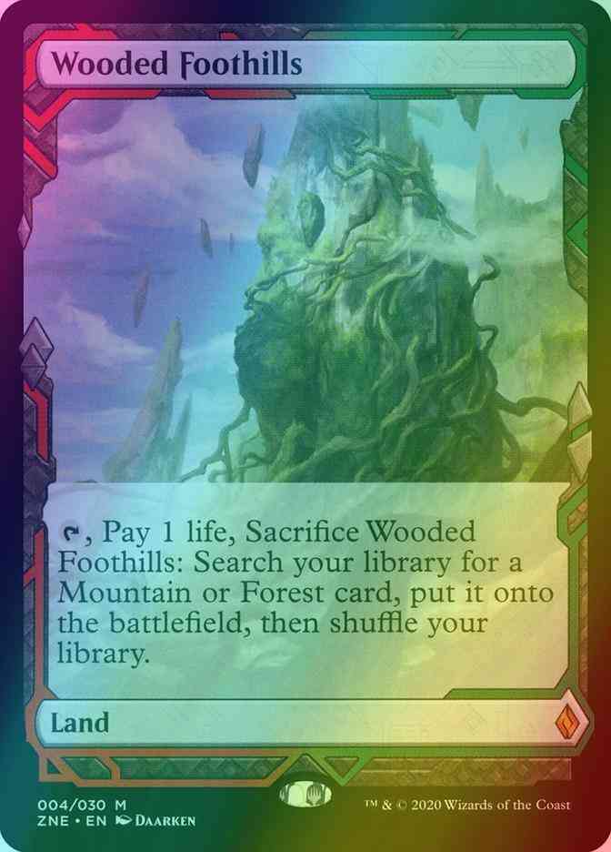 Wooded Foothills [4] [Zendikar Rising Expeditions] [Foil]
