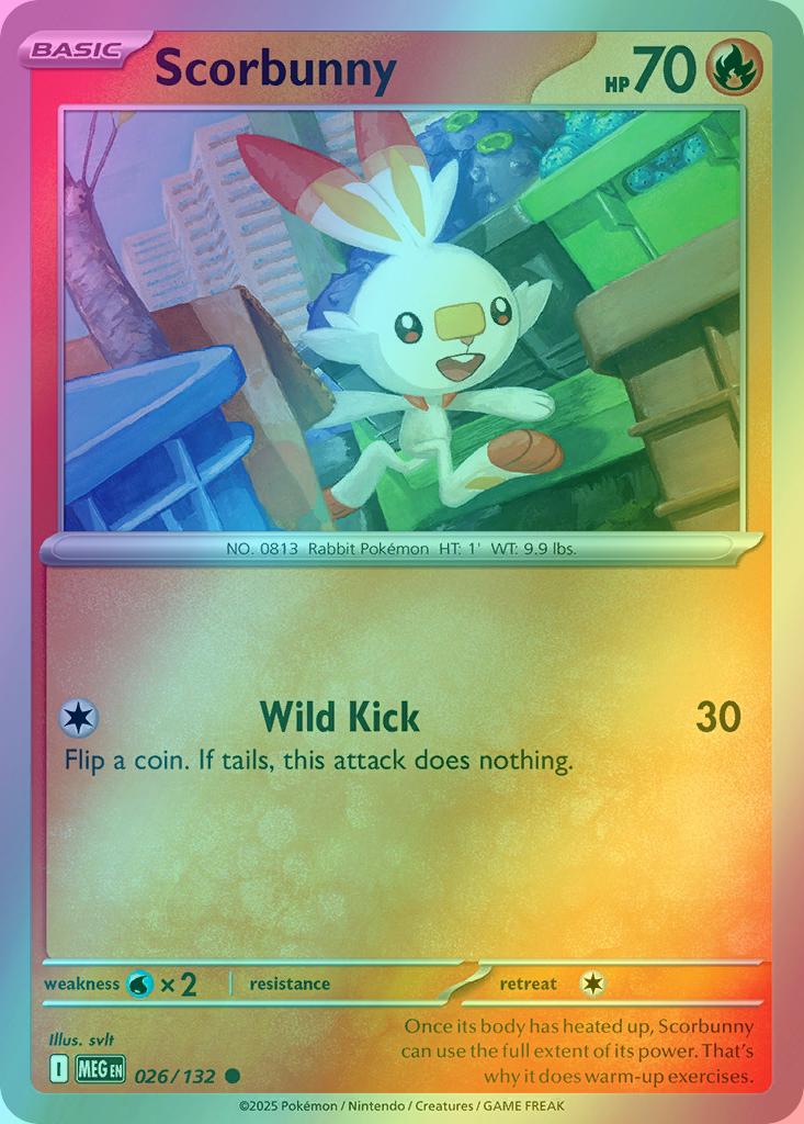 Scorbunny - 026/132 - Common [me01-026] [Reverse Holo]