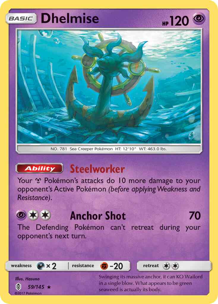 Dhelmise - 59/145 - Rare Holo [sm2-59] [Holo]