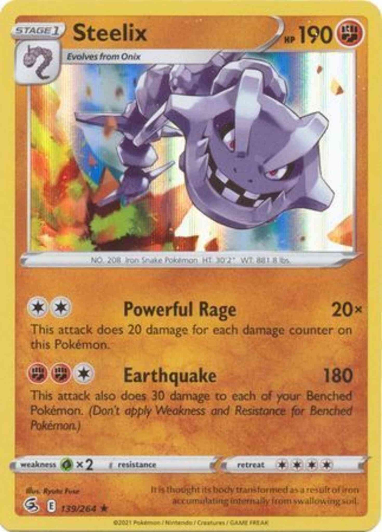 Steelix - 139/264 - Rare Holo [SWSH8-139] [Holo]