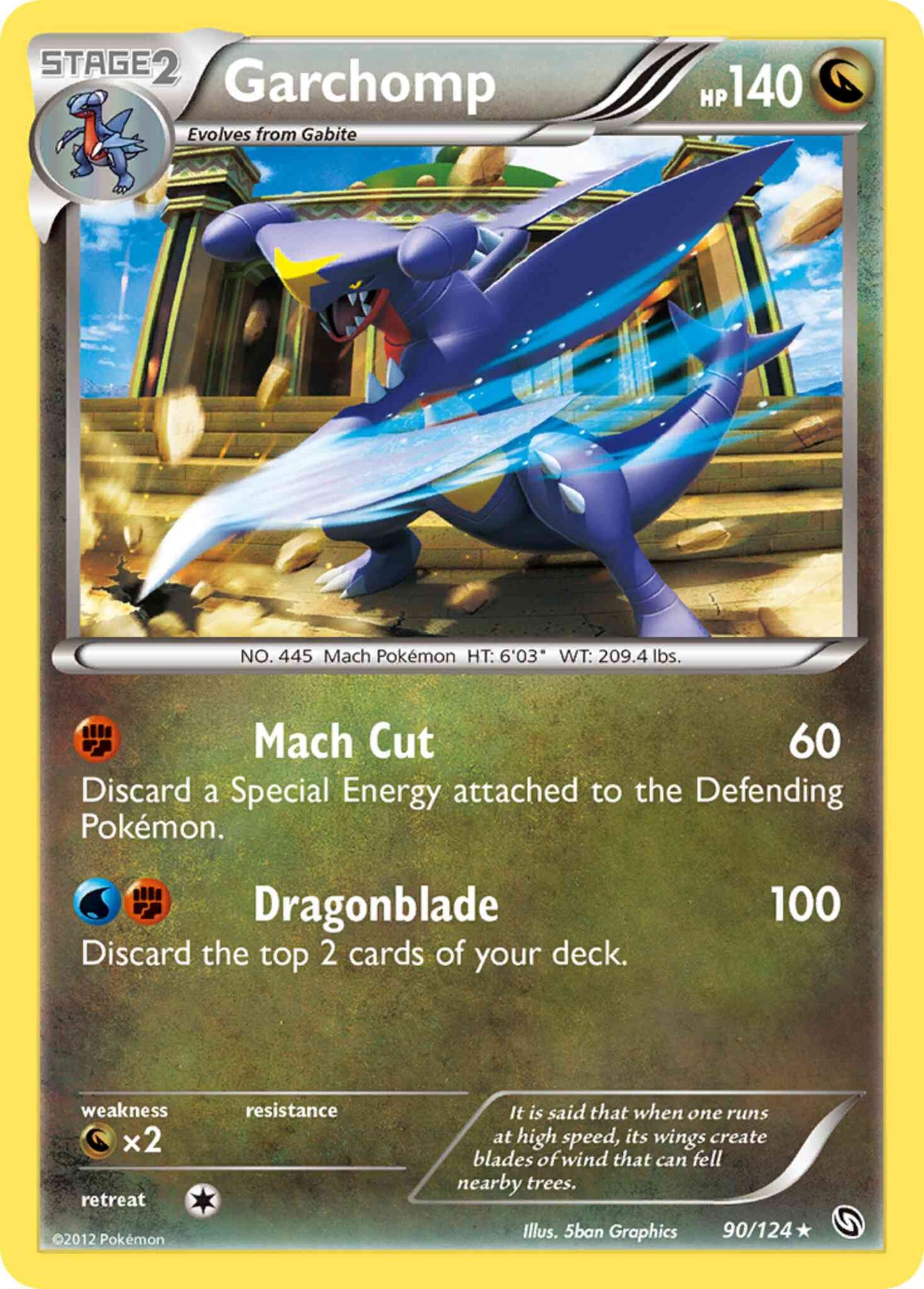 Garchomp - 90/124 - Rare Holo [bw6-90] [Holo]