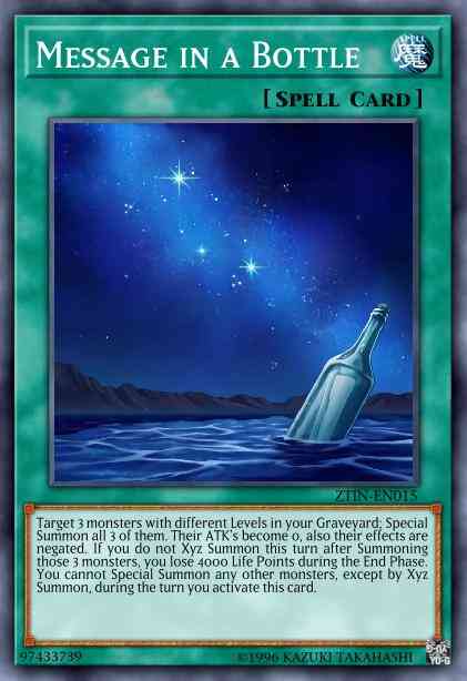 Message in a Bottle - ZTIN-EN015 - Super Rare - 1st Edition