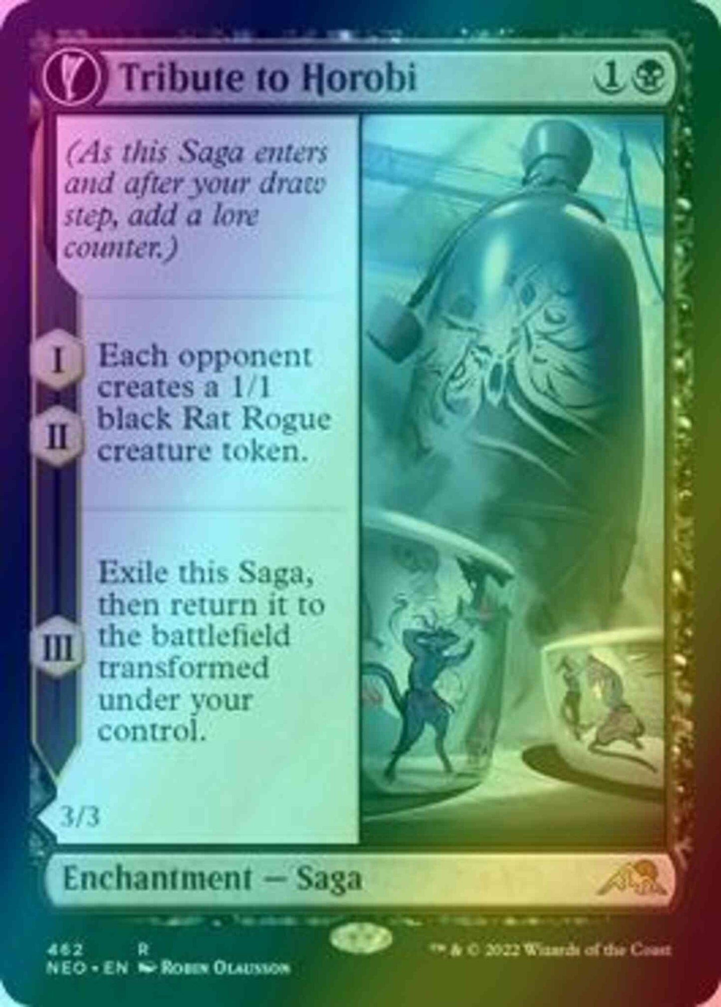 Tribute to Horobi // Echo of Death's Wail [462] [Extended Art] [Kamigawa: Neon Dynasty] [Foil]