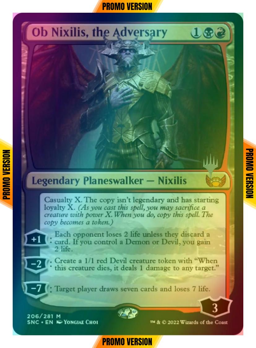 Ob Nixilis, the Adversary [Promo Pack] [206p] [Streets of New Capenna: Promos] [Foil]