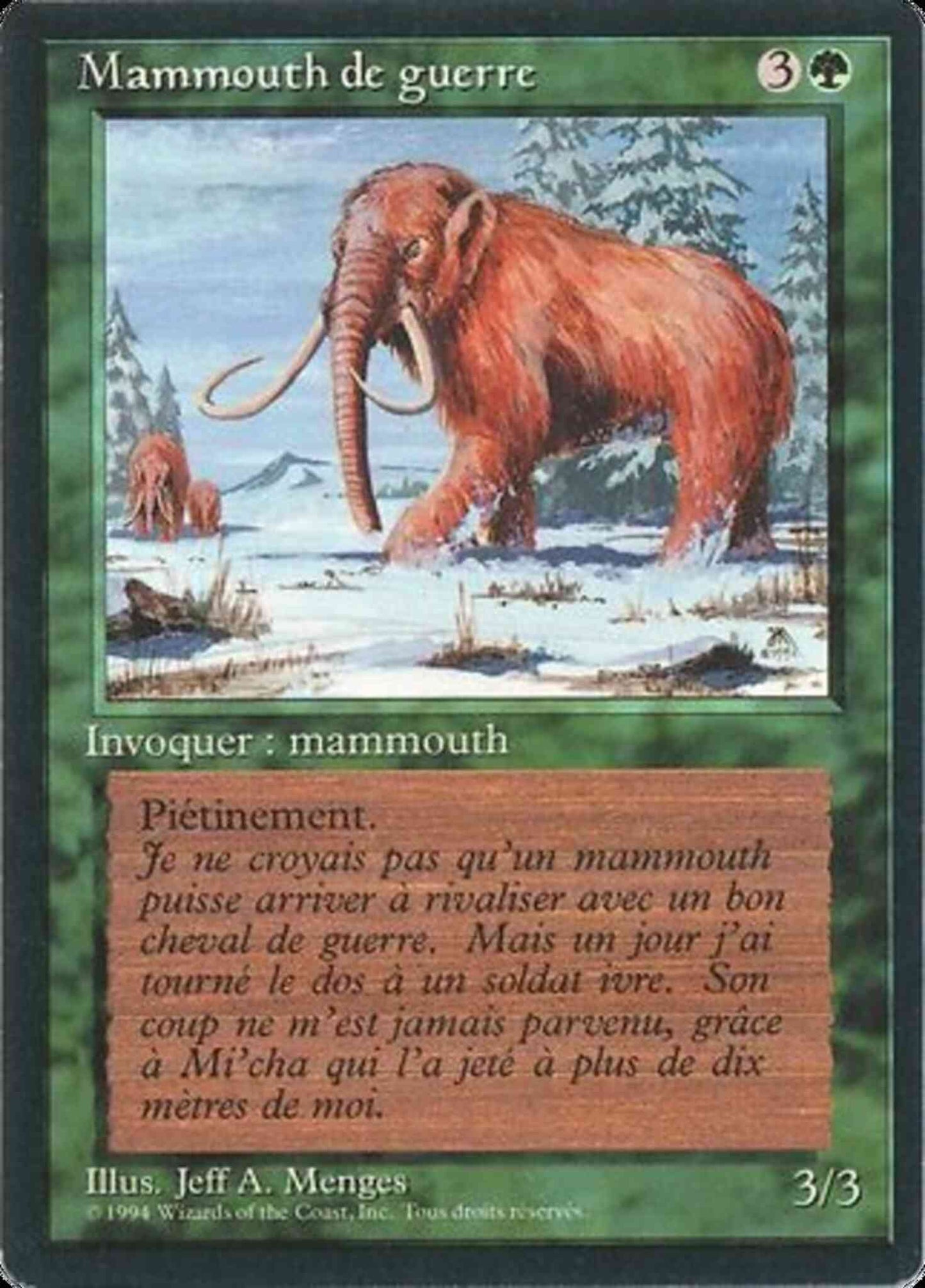 War Mammoth - French [228] [Foreign Black Border: French] [Non-Foil]