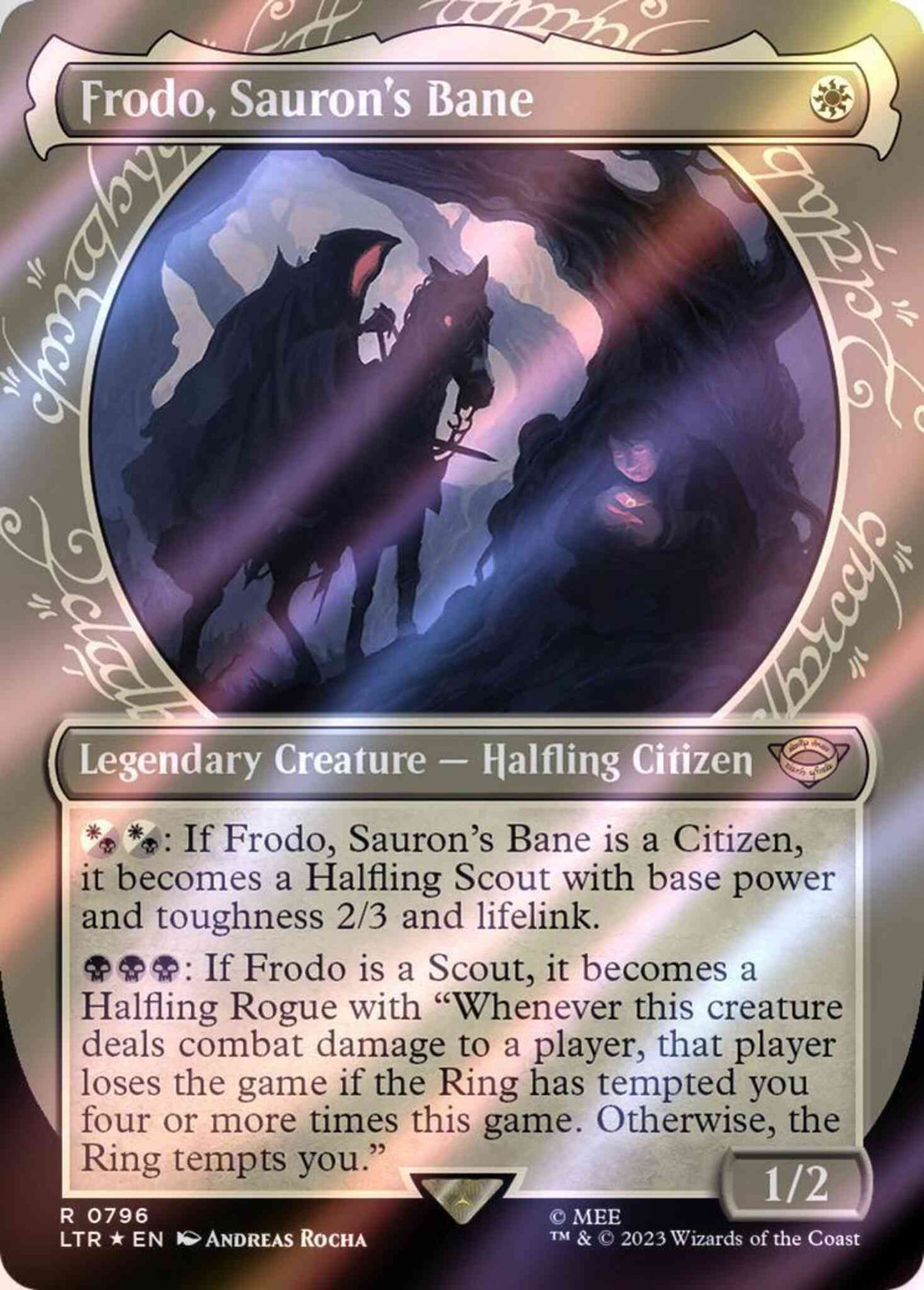 Frodo, Sauron's Bane [796] [Ring Showcase] [The Lord of the Rings: Tales of Middle-earth] [Surge Foil]