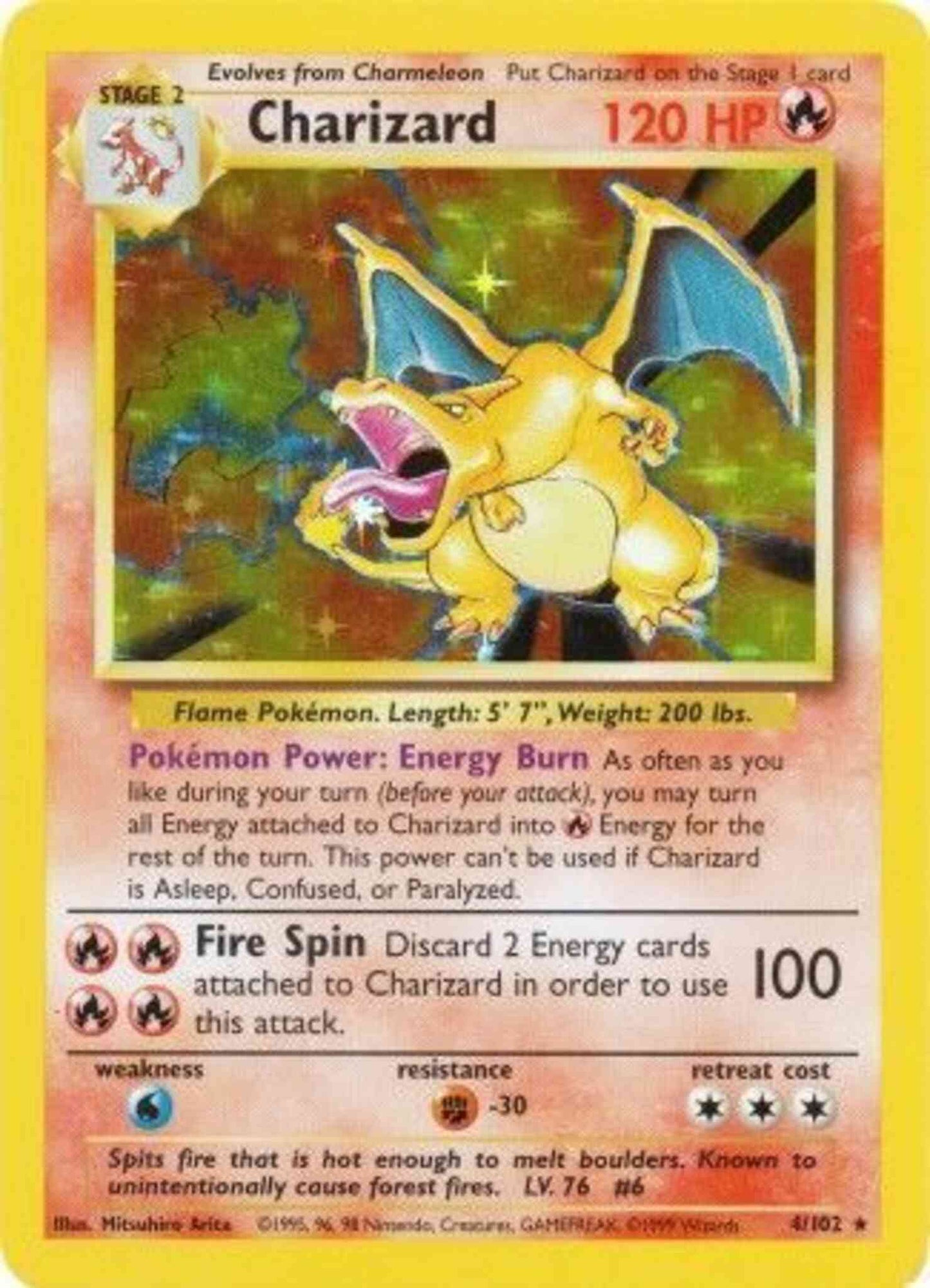 Charizard - 4/102 - Rare - Unlimited [base1U-4] [Holo]