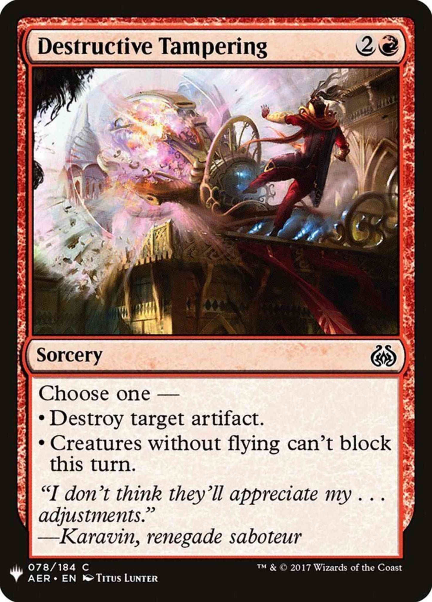 Destructive Tampering [AER-78] [The List] [Non-Foil]