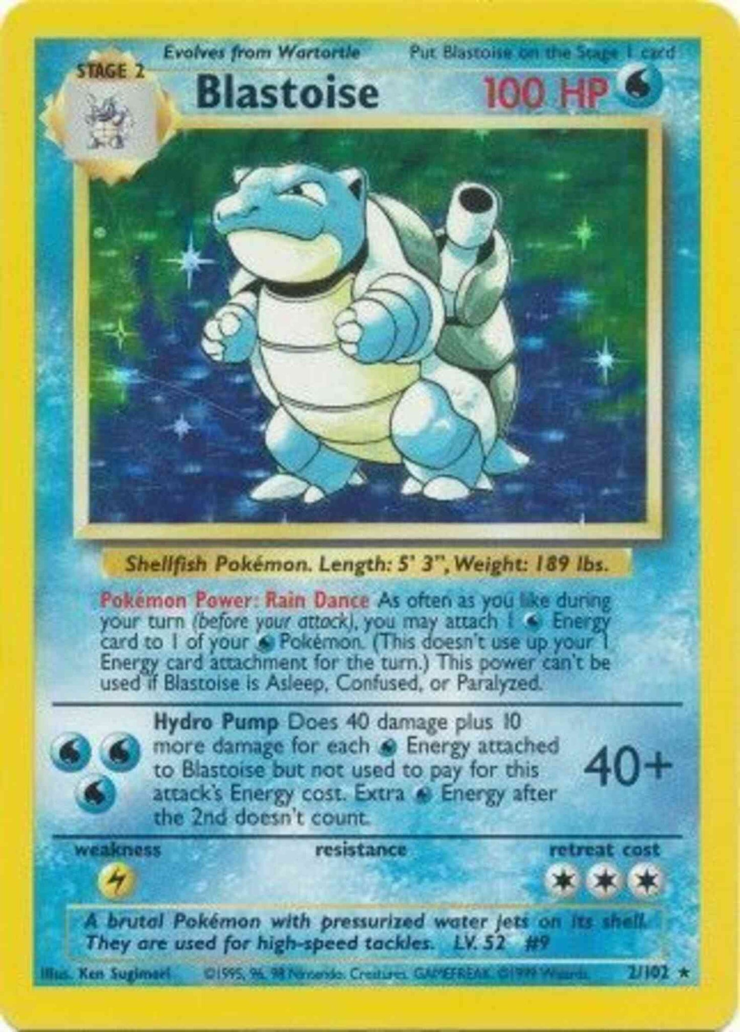 Blastoise - 2/102 - Rare - Unlimited [base1U-2] [Holo]