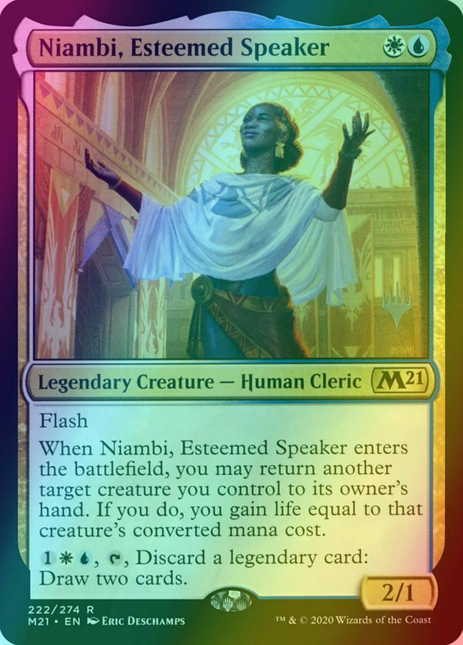 Niambi, Esteemed Speaker [Promo Pack] [222p] [Core Set 2021 Promos] [Foil]
