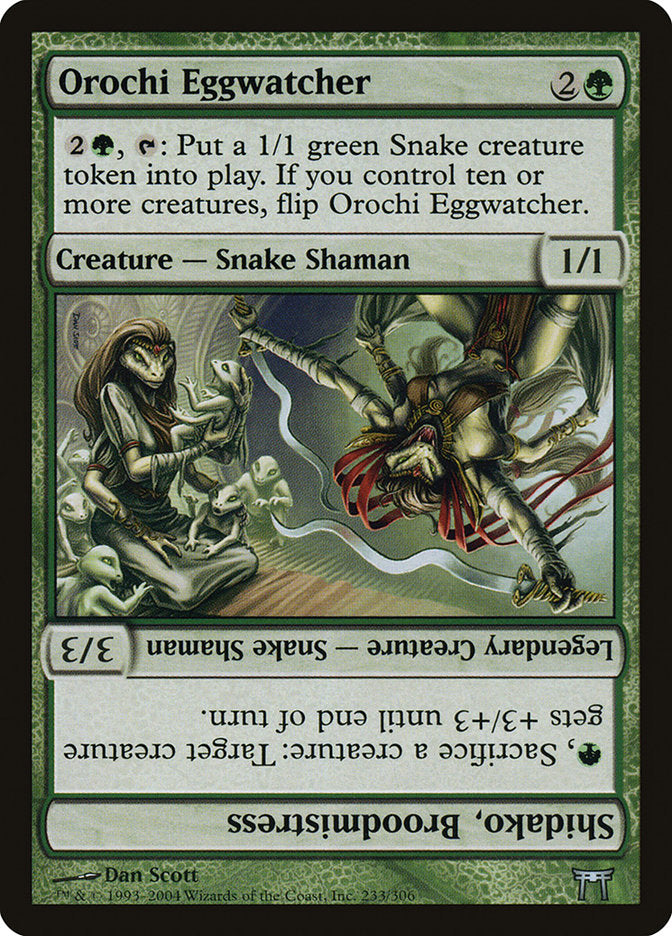 Orochi Eggwatcher // Shidako, Broodmistress [233] [Champions of Kamigawa] [Foil]