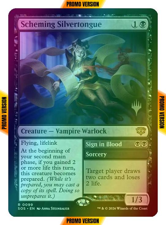 Scheming Silvertongue [99p] [Promo Pack] [Secrets of Strixhaven Promos] [Foil]