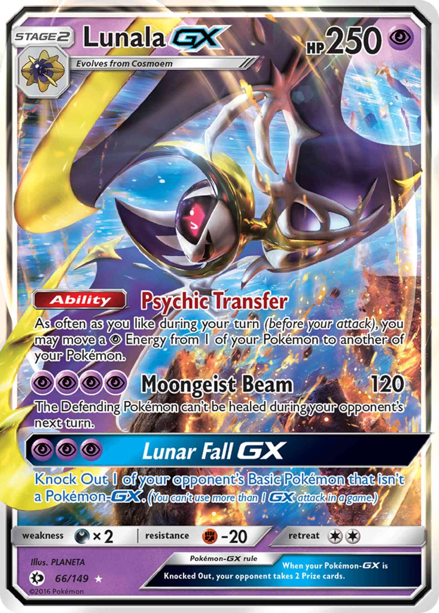 Lunala-GX - 66/149 - Rare Holo GX [sm1-66] [Ultra]