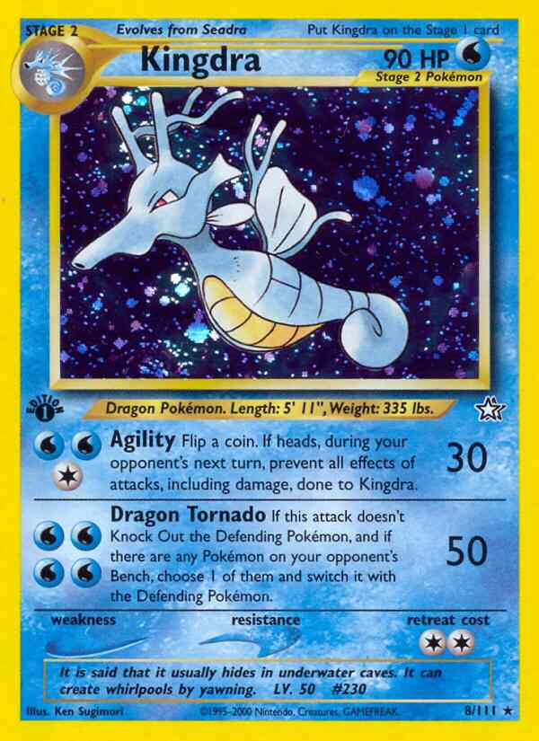Kingdra - 8/111 - Rare - 1st Edition [neo1-8] [Holo]